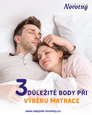 🛏️ Jak vybrat ideální matraci? V novém karuselu najdeš 3 klíčové body, které bys měl(a) znát před nákupem. Protože správná...